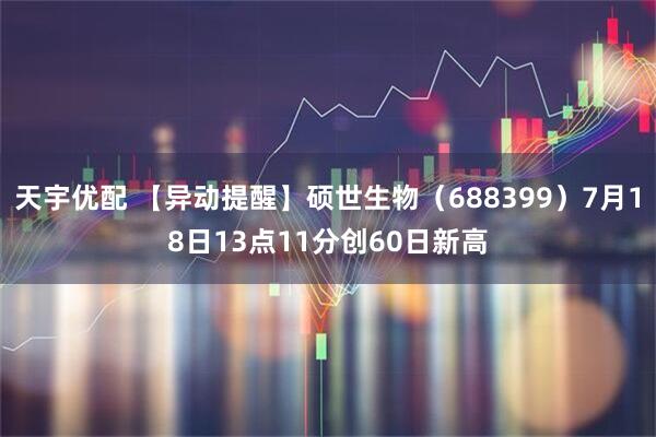 天宇优配 【异动提醒】硕世生物（688399）7月18日13点11分创60日新高