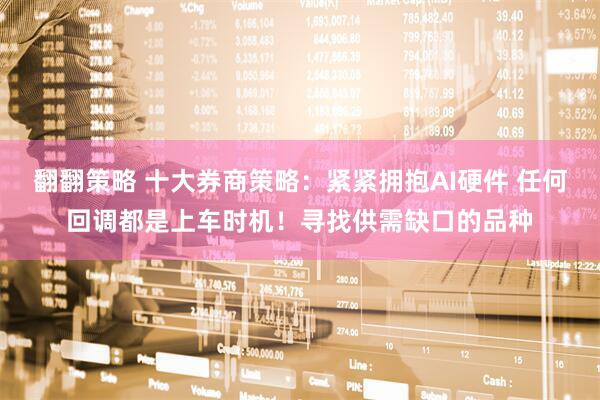 翻翻策略 十大券商策略：紧紧拥抱AI硬件 任何回调都是上车时机！寻找供需缺口的品种